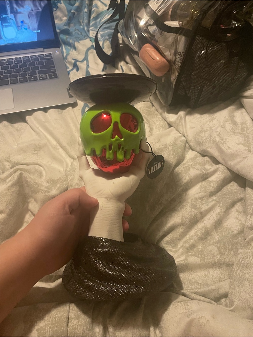 Disney Villains evil queen candleholder-Green Dripping Skull Collectible Figure